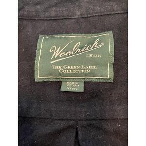 Woolrich The Green Label Collection Men's Cotton Chamois Long Sleeve Navy Shirt